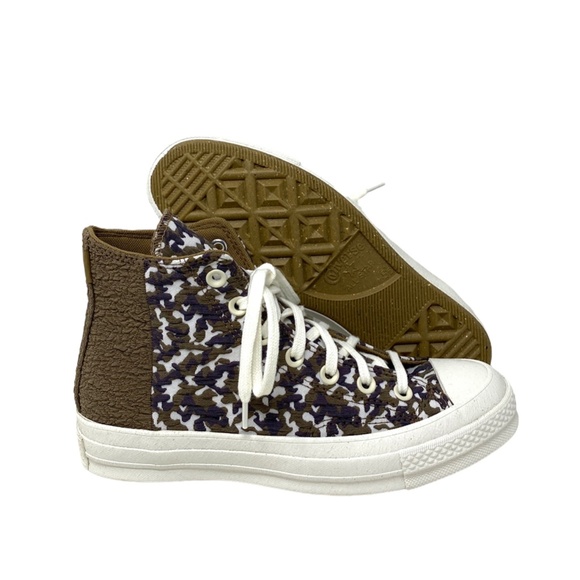 Converse Chuck 70 All Star Jacquard Camo High Top Women's Brown Canvas A01704C - Picture 4 of 10